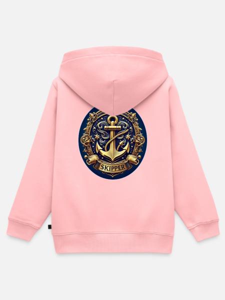 Skipper Logo - Kinder Premium Organic Zip Hoodie - Rosa