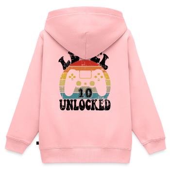 10 Birthday gift Funny 10th birthday Present - Kinder Premium Organic Zip Hoodie - Rosa - Hinten - AI Model Kid Female (0cm)