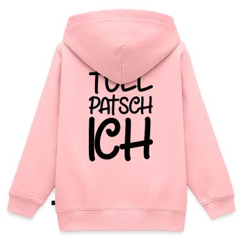 Tollpatsch Ich tollpatschig lustig tollpatschich - Kinder Premium Organic Zip Hoodie - Rosa - Hinten - AI Model Kid Female (0cm)