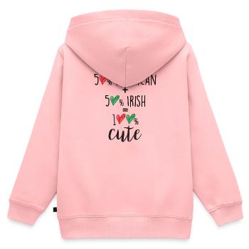 50% American 50% Irish 100% Cute – Baby & Kids - Kids Premium Organic Zip-up Hoodie - rose - Back - AI Model Kid Female (0cm)