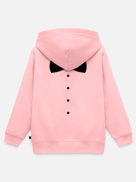 Fliege oder Krawatte Kostüm. - Kinder Premium Organic Zip Hoodie - Rosa