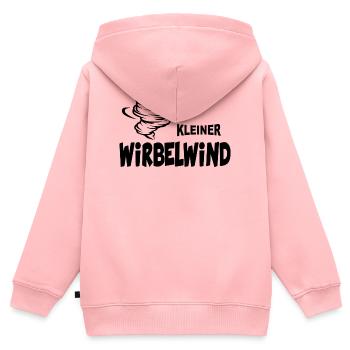 Baby Kinder Wirbelwind Sprüche Lustig - Kinder Premium Organic Zip Hoodie - Rosa - Hinten - AI Model Kid Female (0cm)
