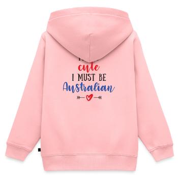 I'm So Cute I Must Be Australian – Baby & Kids - Kids Premium Organic Zip-up Hoodie - rose - Back - AI Model Kid Female (0cm)