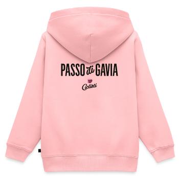 Gavia Pass - Kinder Premium Organic Zip Hoodie - Rosa - Hinten - AI Model Kid Female (0cm)