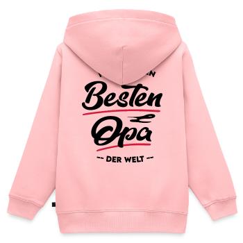 Baby Kinder Bester Opa Grandpa - Kinder Premium Organic Zip Hoodie - Rosa - Hinten - AI Model Kid Female (0cm)
