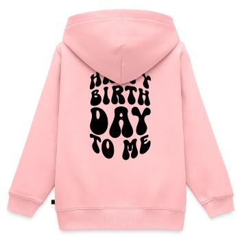 Happy birthday to me - Kinder Premium Organic Zip Hoodie - Rosa - Hinten - AI Model Kid Female (0cm)