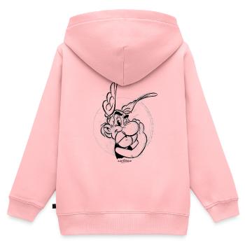 Asterix & Obelix Der Gallier - Kinder Premium Organic Zip Hoodie - Rosa - Hinten - AI Model Kid Female (0cm)