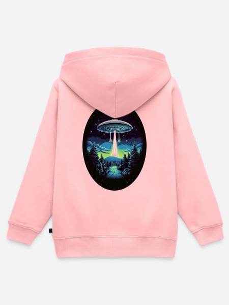 Aliens - Kinder Premium Organic Zip Hoodie - Rosa