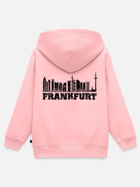 Frankfurt - Kinder Premium Organic Zip Hoodie - Rosa