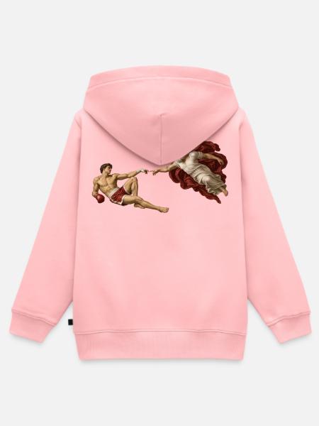 Die Erschaffung des Boxers - Kinder Premium Organic Zip Hoodie - Rosa