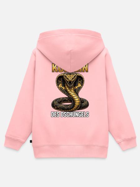 11% Kobra  - Kinder Premium Organic Zip Hoodie - Rosa