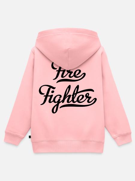 Feuerwehrmann - Kinder Premium Organic Zip Hoodie - Rosa