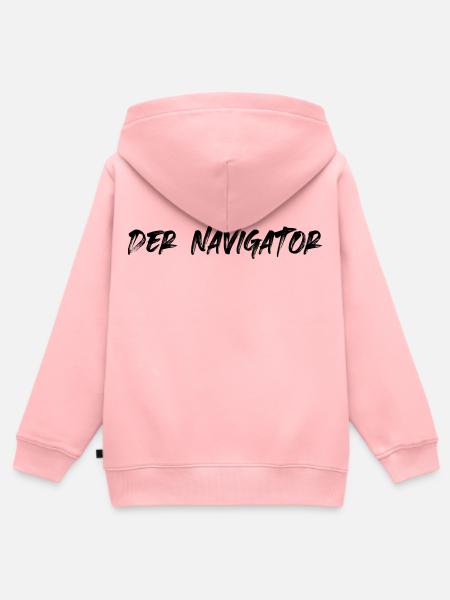 Der Navigator - Kinder Premium Organic Zip Hoodie - Rosa