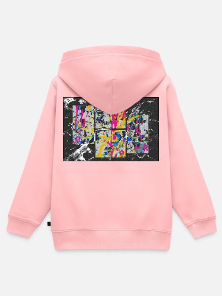 ungeordnetes_wirres - Kinder Premium Organic Zip Hoodie - Rosa