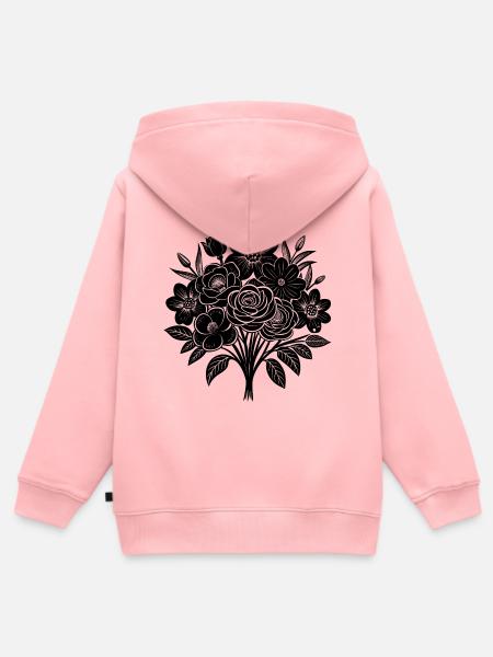 Blumenstrauß - Kinder Premium Organic Zip Hoodie - Rosa