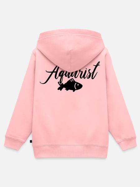 Aquarist Fisch - Kinder Premium Organic Zip Hoodie - Rosa