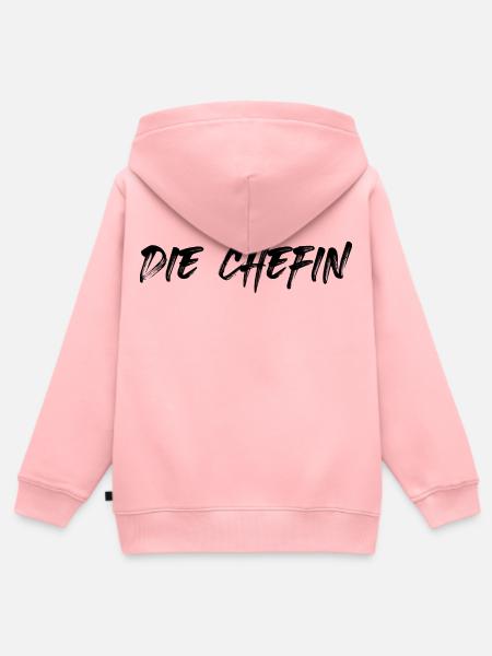 Die Chefin - Kinder Premium Organic Zip Hoodie - Rosa