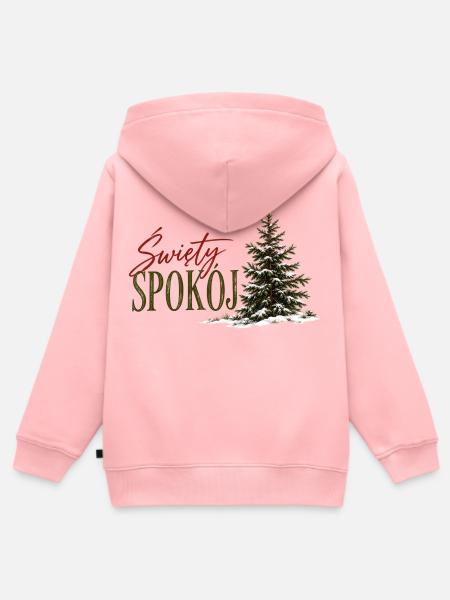 Święty Spokój polnisches Weihnachtsbaumdesign - Kinder Premium Organic Zip Hoodie - Rosa