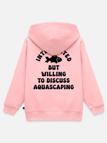 Aquarist Spruch Introvertiert - Kinder Premium Organic Zip Hoodie - Rosa