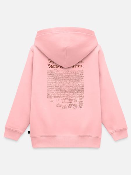 US-Unabhängigkeitserklärung - Kinder Premium Organic Zip Hoodie - Rosa