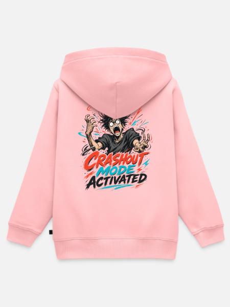 Crashout Modus Aktiviert - Kinder Premium Organic Zip Hoodie - Rosa