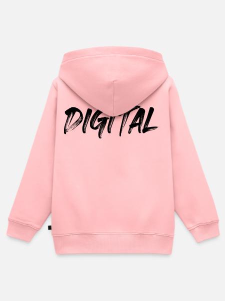 Digital - Kinder Premium Organic Zip Hoodie - Rosa
