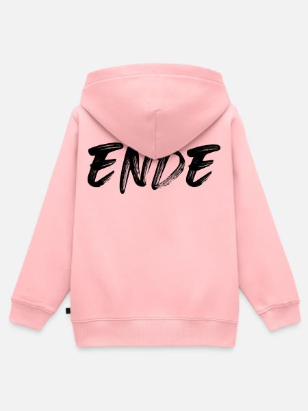 Ende - Kinder Premium Organic Zip Hoodie - Rosa