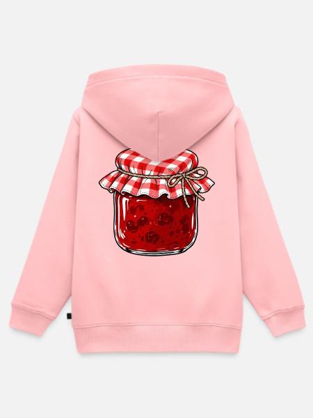 Omas Marmelade – Retro Marmeladenglas - Kinder Premium Organic Zip Hoodie - Rosa