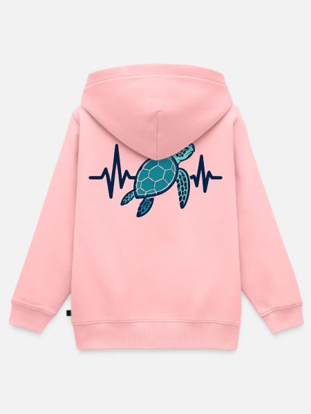 Schildkröte_Liebhaber_Geschenk_Shirt - Kinder Premium Organic Zip Hoodie - Rosa