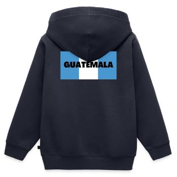Guatemala in guatemaltekischen Flaggenfarben - Kinder Premium Organic Zip Hoodie - Navy - Hinten - AI Model Kid Male (0cm)
