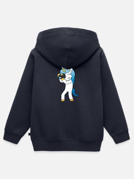 Foto Einhorn Fotografin - Kinder Premium Organic Zip Hoodie - Navy