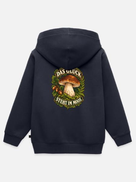 Moospilz Glücksbanner - Kinder Premium Organic Zip Hoodie - Navy