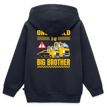 Big Brother Level Load Only Child Level Complete - Kinder Premium Organic Zip Hoodie - Navy - Hinten - AI Model Kid Male (0cm)