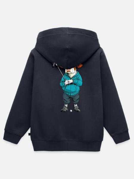 Kühe Golf - Kinder Premium Organic Zip Hoodie - Navy