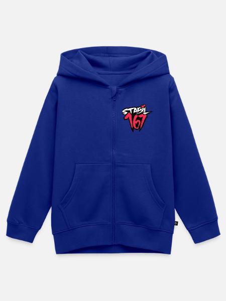 STABIL - X 161 - Kinder Premium Organic Zip Hoodie - Royalblau