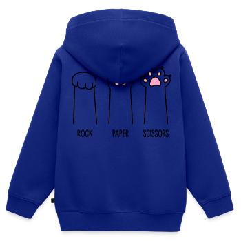 Rock Paper Scissors - Kinder Premium Organic Zip Hoodie - Royalblau - Hinten - AI Model Kid Male (0cm)