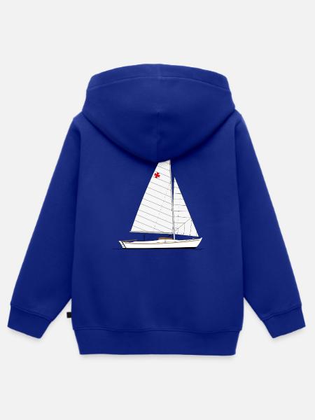 Hansa Jolle Riss - Kinder Premium Organic Zip Hoodie - Royalblau