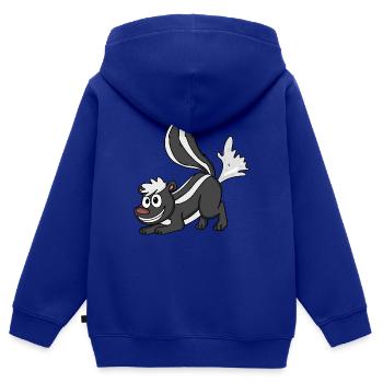 skunk - Kids Premium Organic Zip-up Hoodie - royal blue - Back - AI Model Kid Male (0cm)