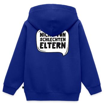 Nicht von schlechten Eltern! - Kinder Premium Organic Zip Hoodie - Royalblau - Hinten - AI Model Kid Male (0cm)