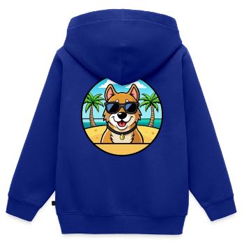 Alano Español Hunderasse Cartoon Sonnenbrille Strand - Kinder Premium Organic Zip Hoodie - Royalblau - Hinten - AI Model Kid Male (0cm)