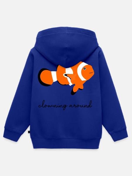 Clownfisch. - Kinder Premium Organic Zip Hoodie - Royalblau