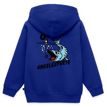 Opa's Angelexperte - Angeln mit Opa - Kinder Premium Organic Zip Hoodie - Royalblau - Hinten - AI Model Kid Male (0cm)