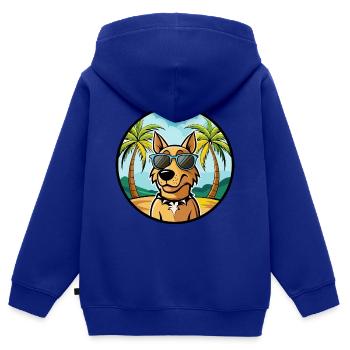 Jamthund Hunderasse Cartoon Sonnenbrille Strand - Kinder Premium Organic Zip Hoodie - Royalblau - Hinten - AI Model Kid Male (0cm)