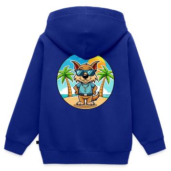 Lapinporokoira Hunderasse Cartoon Sonnenbrille Strand - Kinder Premium Organic Zip Hoodie - Royalblau - Hinten - AI Model Kid Male (0cm)