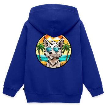 Grand Griffon Vendeen Hunderasse Cartoon Sonnenbrille - Kinder Premium Organic Zip Hoodie - Royalblau - Hinten - AI Model Kid Male (0cm)