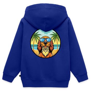 Gordon Setter Hunderasse Cartoon Sonnenbrille Strand - Kinder Premium Organic Zip Hoodie - Royalblau - Hinten - AI Model Kid Male (0cm)