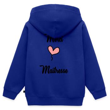 GELIEBTE. VIELEN DANK. DANKE, HERRIN - Kinder Premium Organic Zip Hoodie - Royalblau - Hinten - AI Model Kid Male (0cm)