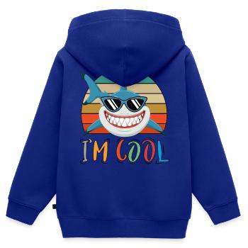 Baby Kinder Hai Fisch Tiere Lustig Sonnenbrille - Kinder Premium Organic Zip Hoodie - Royalblau - Hinten - AI Model Kid Male (0cm)