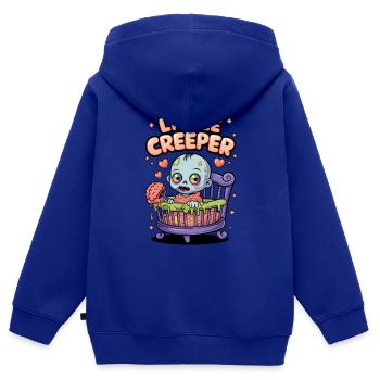 Kleiner Kriecher - Kinder Premium Organic Zip Hoodie - Royalblau - Hinten - AI Model Kid Male (0cm)