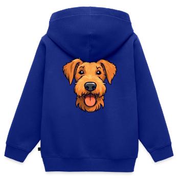 Irish Terrier Hunderasse Aquarell Karikatur Kawaii - Kinder Premium Organic Zip Hoodie - Royalblau - Hinten - AI Model Kid Male (0cm)